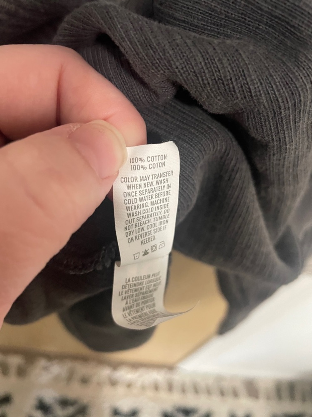 aerie Oversized Ribbed Crewneck Sweatshirt in Charcoal M - Picture 6 of 8